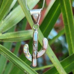 Handmade Sterling Silver Cactus Pendant